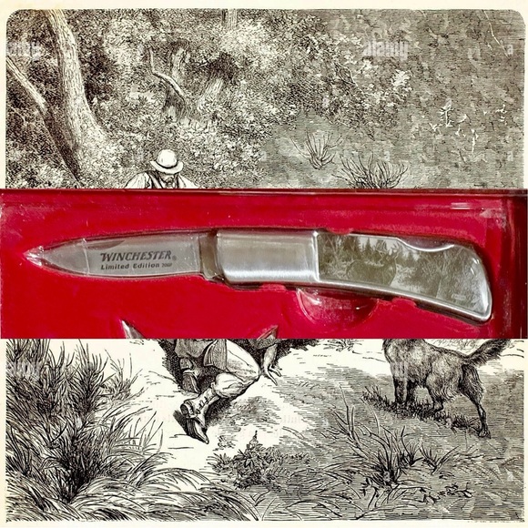 Winchester Outdoor Camping Holiday Gift Knife Set Hunting Fishing Nature Art - Picture 3 of 6